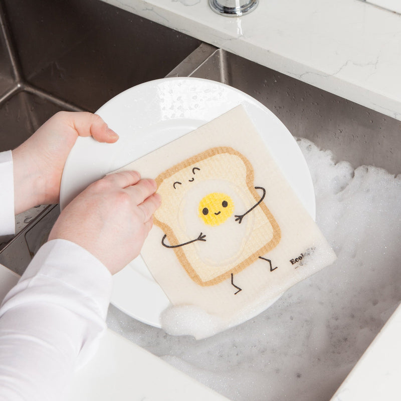 Jubilee - Swedish Dishcloth Funny Food | Beige Home & Kitchen