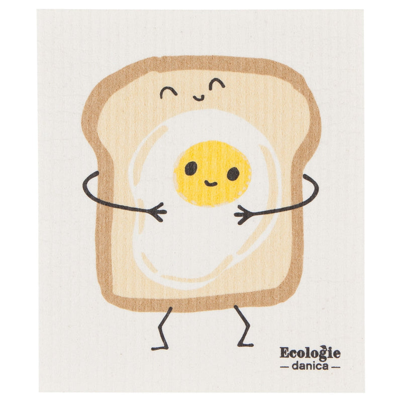 Jubilee - Swedish Dishcloth Funny Food | Beige Home & Kitchen