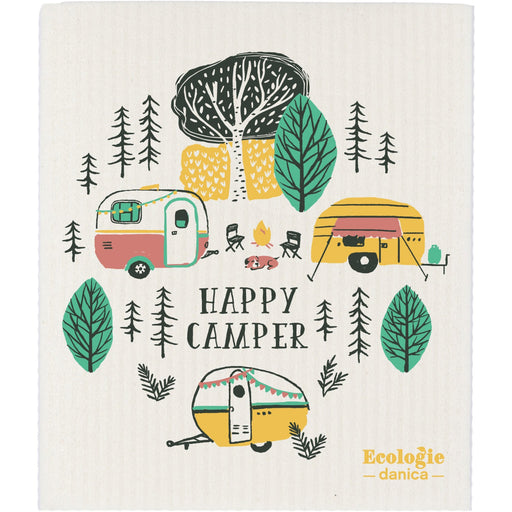Jubilee - Swedish Dishcloth Happy Camper | Beige Home & Kitchen