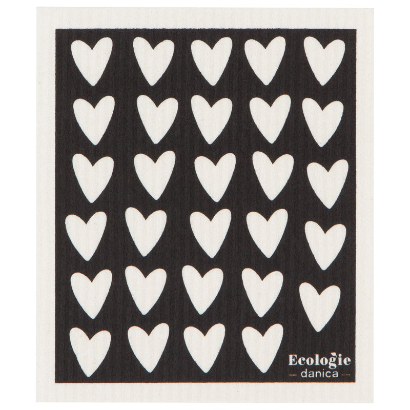 Jubilee - Swedish Dishcloth Hearts | Black Home & Kitchen