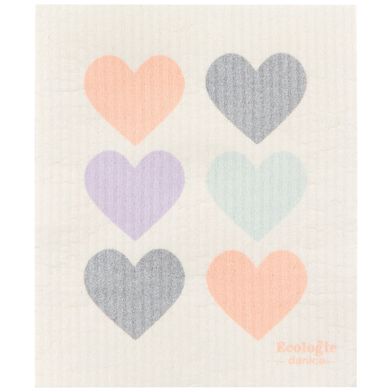 Danica Jubilee - Swedish Dishcloth Hearts - Pastel