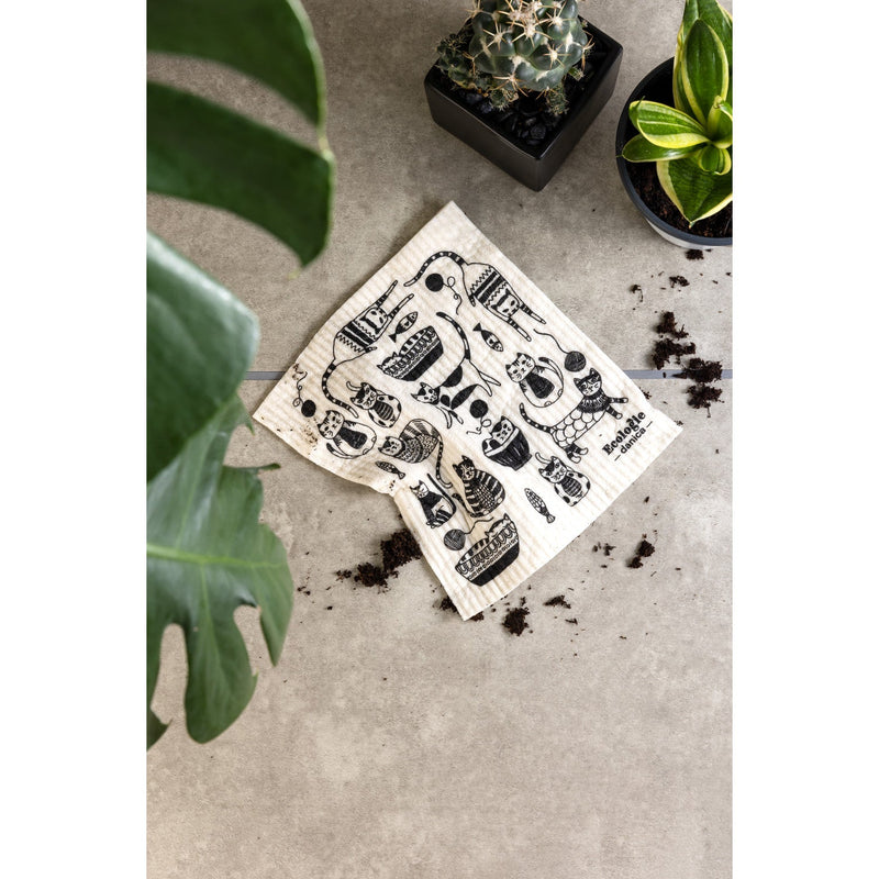 Jubilee - Swedish Dishcloth Purr Party | Beige Home & Kitchen