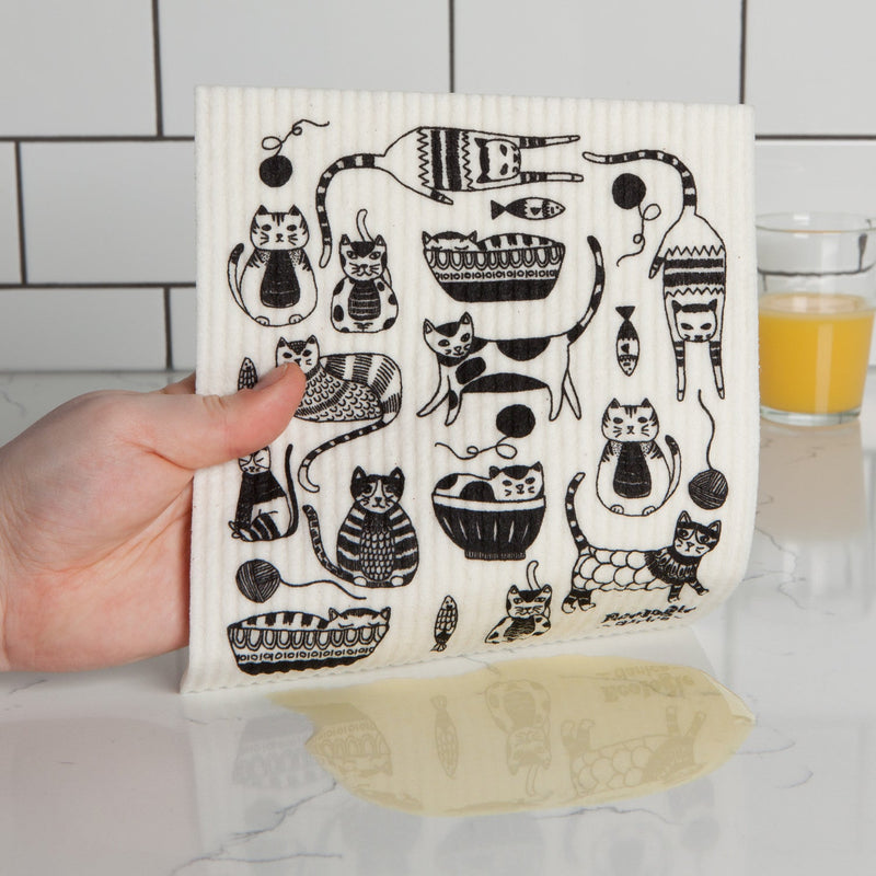 Jubilee - Swedish Dishcloth Purr Party | Beige Home & Kitchen