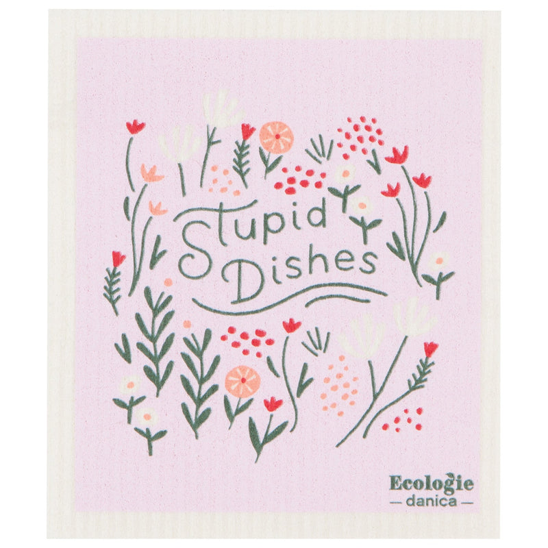 Jubilee - Swedish Dishcloth Stupid Dishes | Pink Home & Kitchen