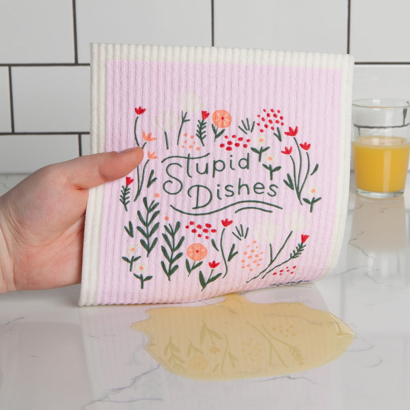 Jubilee - Swedish Dishcloth Stupid Dishes | Pink Home & Kitchen