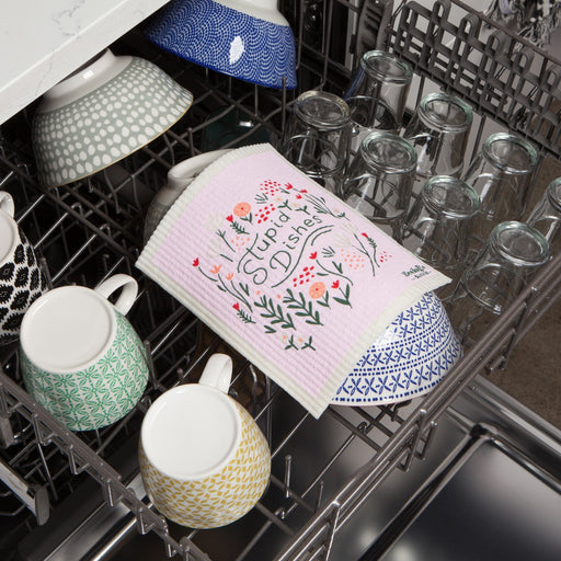 Jubilee - Swedish Dishcloth Stupid Dishes | Pink Home & Kitchen