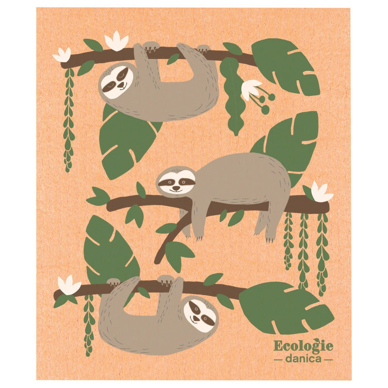 Jubilee - Swedish Dishcloth Sybil Sloth | Orange Home & Kitchen
