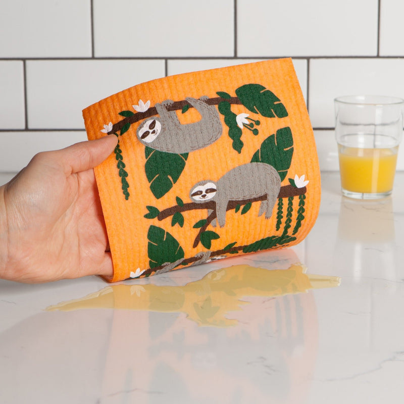 Jubilee - Swedish Dishcloth Sybil Sloth | Orange Home & Kitchen