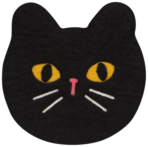 Jubilee - Trivet Felt Wool Black Cat Home & Kitchen