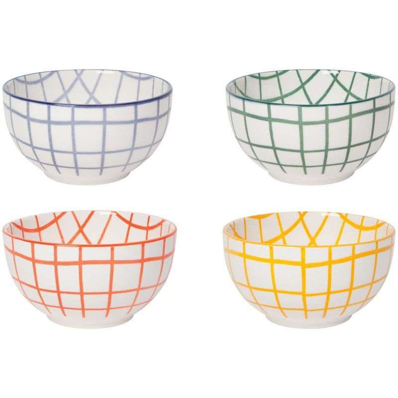 Jubilee - Wobbly Check Bowls Set of 4 Home & Kitchen