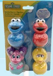Just Play - SESAME STREET 4 PACK WOBBLE FIGURES SET Games & Toys