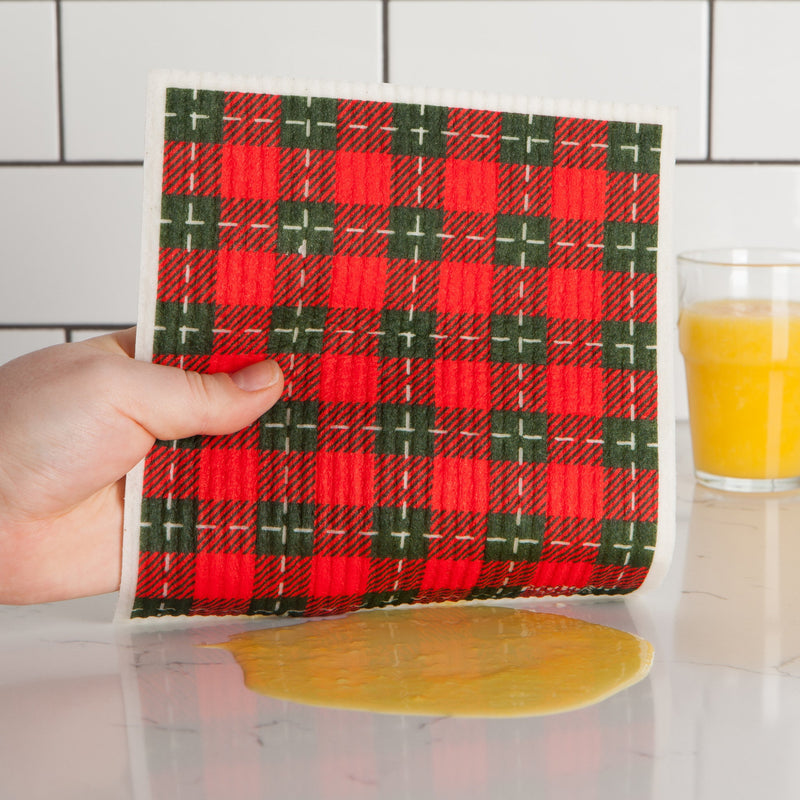 Danica - Tartan Swedish Dishcloth - lifestyle