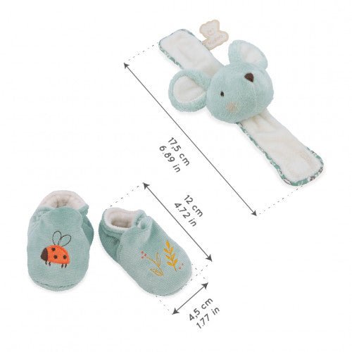 Kaloo - SOUND WRISTBAND & SLIPPERS - MOUSE Games & Toys