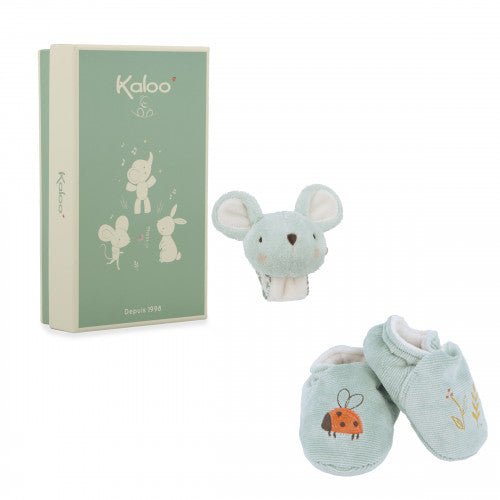 Kaloo - SOUND WRISTBAND & SLIPPERS - MOUSE Games & Toys