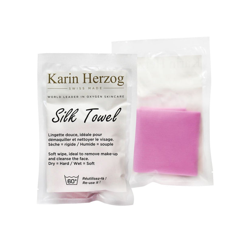 Karin Herzog - Pink Silk Towel 7.5 X 7.5 Inches Beauty & Personal Care