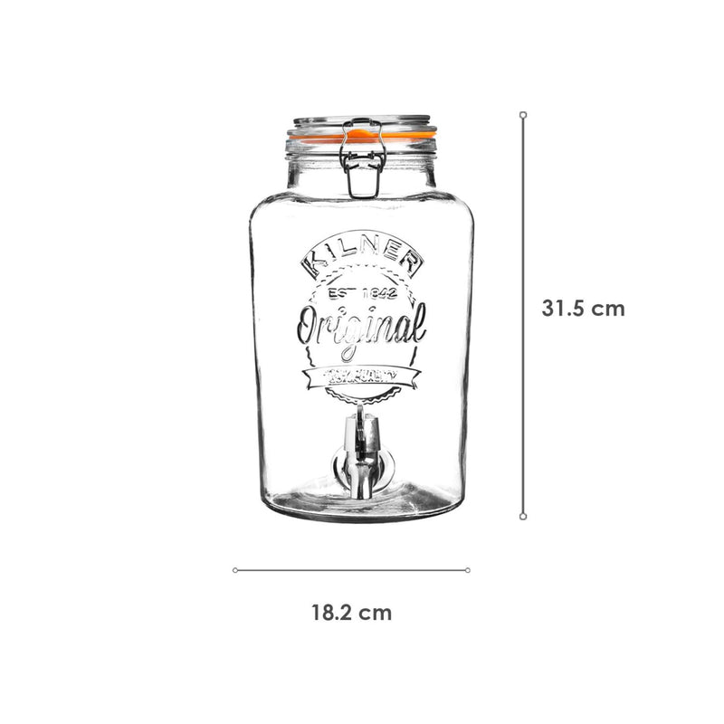 Kilner - Clip - Top Drink Dispenser Home & Kitchen 8L