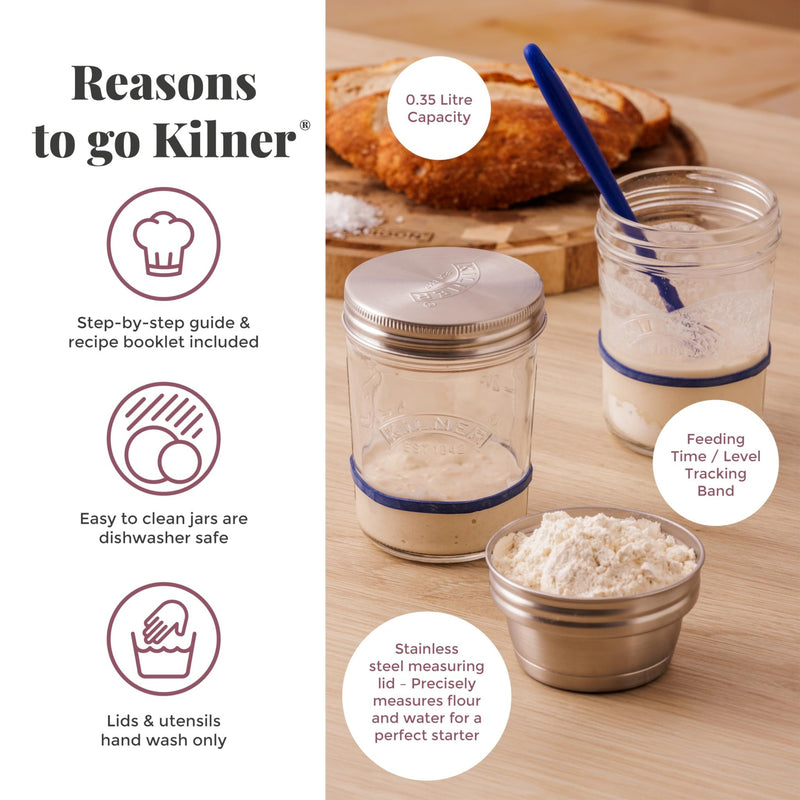 Kilner - Sourdough Starter Jar Set Home & Kitchen