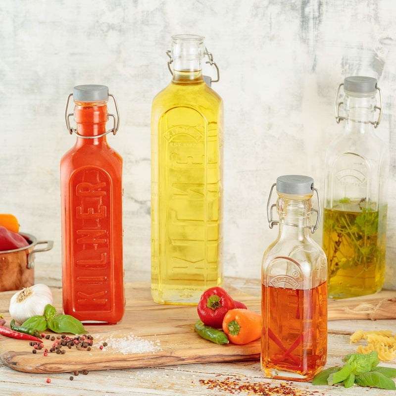 Kilner - Square Clip - Top Bottle Home & Kitchen 600ml
