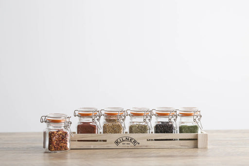 Kilner - Square Clip - Top Spice Jar Set - 70ml Home & Kitchen