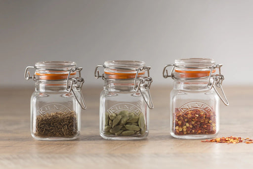 Kilner - Square Clip - Top Spice Jar Set - 70ml Home & Kitchen