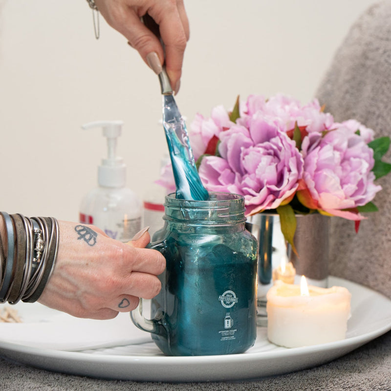 Kimika metal depilatory spatula in use
