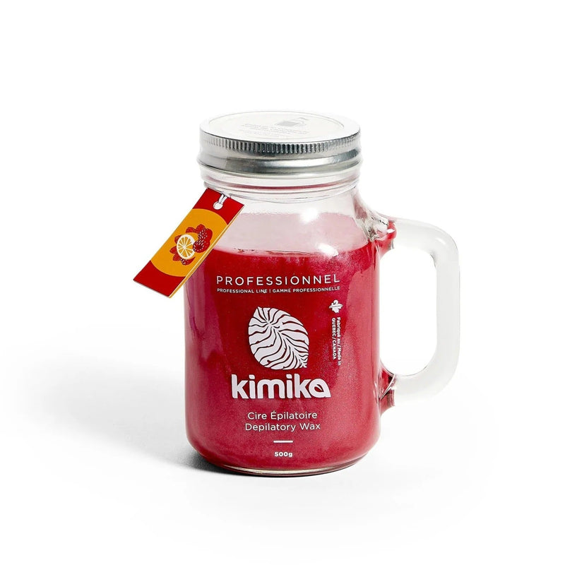KIMIKA - PRO Pot de Mason de Cire Framboise 500g Raspberry Mason Jar Wax Health & Beauty