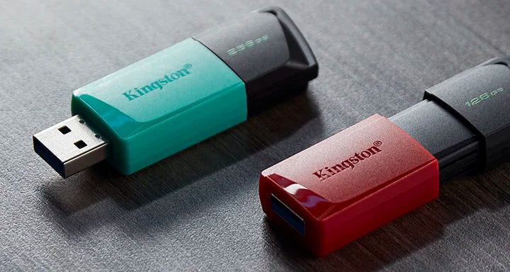 Kingston DataTraveler Exodia M flash drive in a laptop