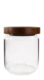 KITCHEN BASICS - Canister Borosilicate Glass with Acacia Lid Collection Home & Kitchen 400ml