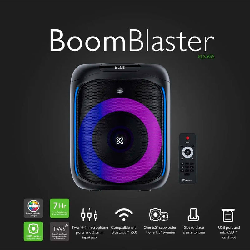 KlipXtreme BoomBlaster KLS-655 portable party speaker with LED lighting