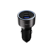 Klipxtreme - Car Charger 3 - Port 60W (2x USB - C, 1x USB - A) with LED � Black Electronics