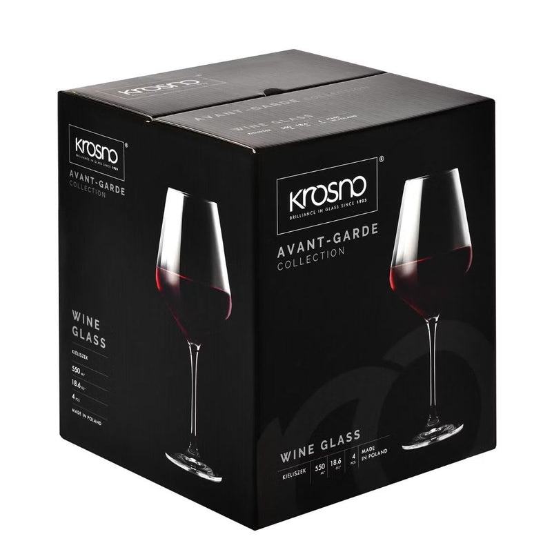 KROSNO - AVANTE - GARDE Red Wine Glass Set Home & Kitchen