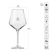 KROSNO - AVANTE - GARDE Red Wine Glass Set Home & Kitchen