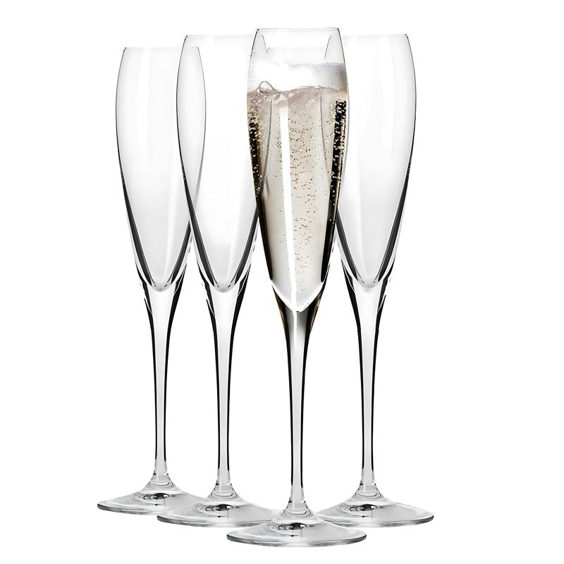 KROSNO - LA PERLA Flute Glass Set Home & Kitchen