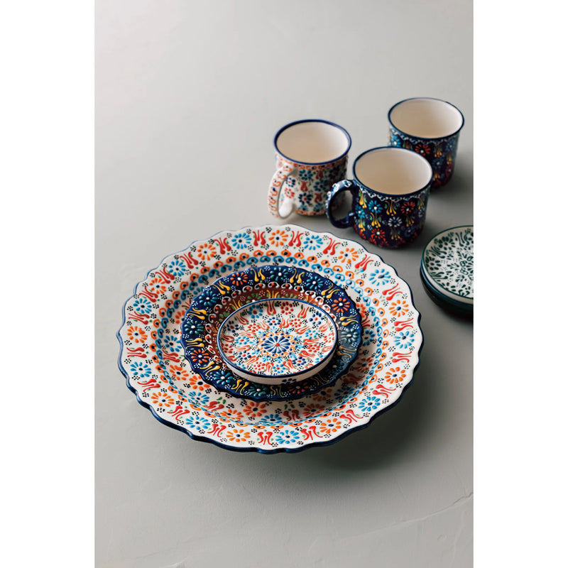 Heirloom - Mug 12oz Evani Multi White