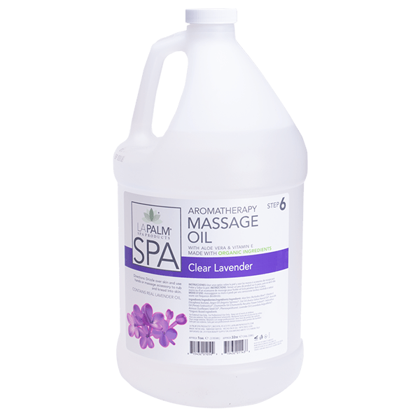 La Palm Clear Lavender Aromatherapy Massage Oil, 1 gallon