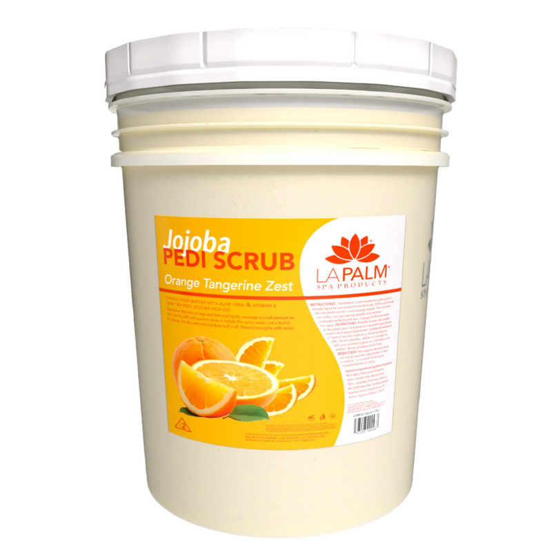 La Palm Jojoba Pedi Scrub Orange Tangerine Zest, 5 gallons