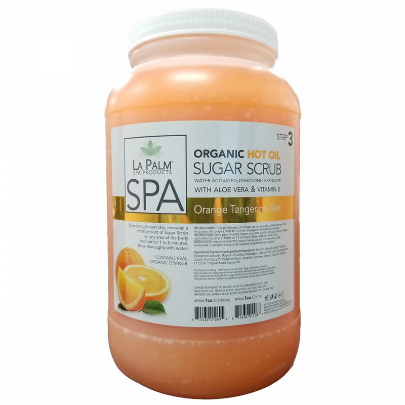 La Palm Hot Oil Sugar Scrub Orange Tangerine Zest, 1 gallon