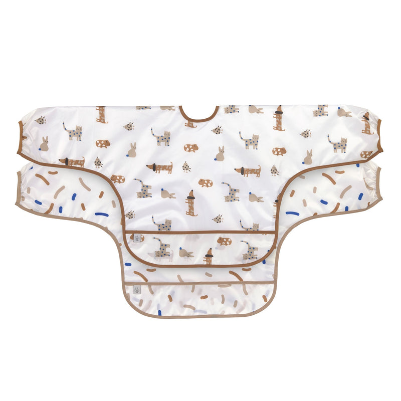 Lassig - Long Sleeve Bib 2 pcs - Little Mateys Mother & Baby Royal Blue