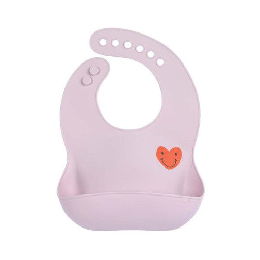 Lassig - Silicone Bib - Happy Rascals Mother & Baby Heart lavender