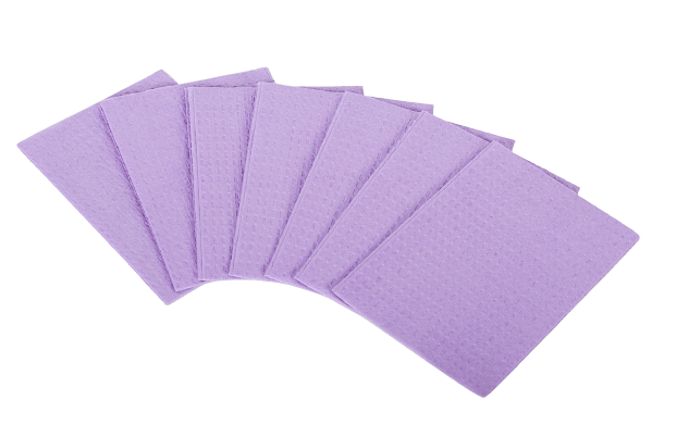 Medicom SafeBasics 8280 lavender dry-back dental bibs, case of 500