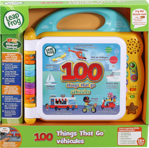 LeapFrog - 100 Things That Go Book (Bilingual English - French) Toys & Games