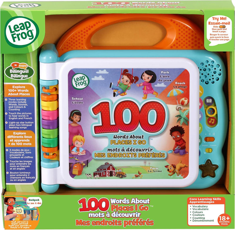 LeapFrog - 100 Words About Places I Go Book (Bilingual English - French) Toys & Games