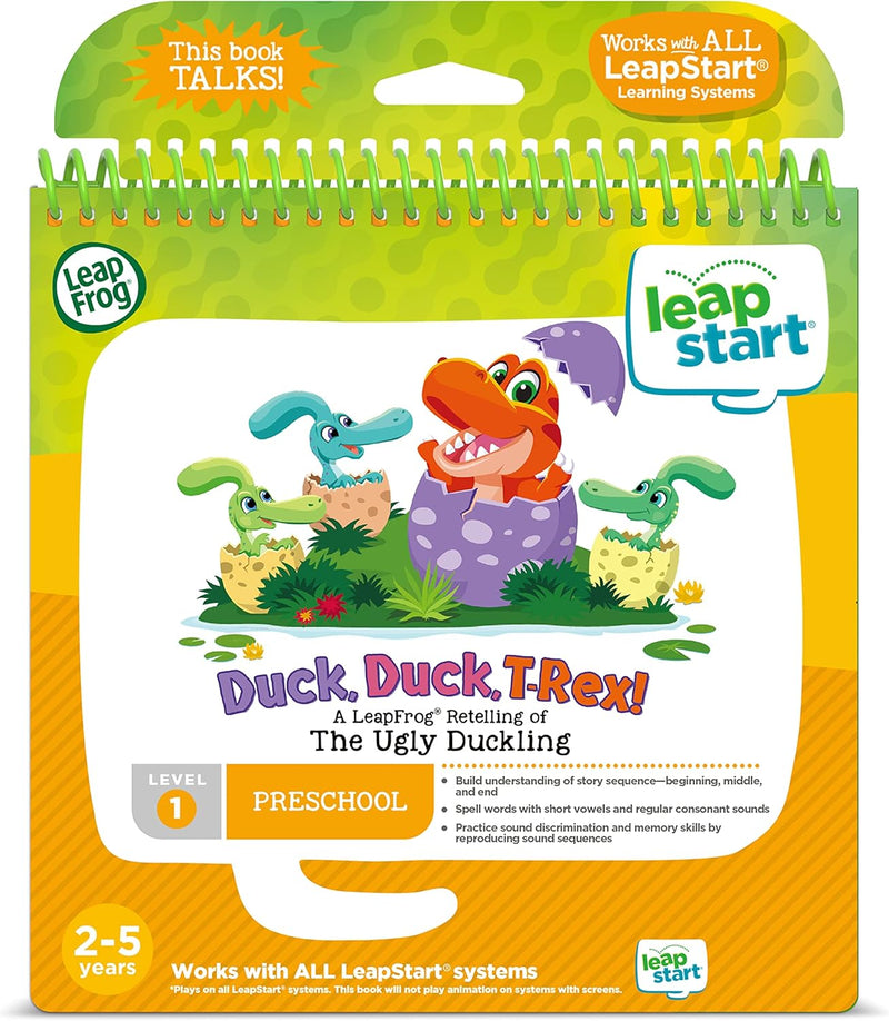 LeapFrog - LeapStart Preschool (Level 1) Duck, Duck, T - Rex! - A Retelling of The Ugly Duckling(English Version) Toys & Games