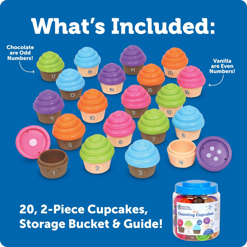 Learning Resources - Mini Counting Cupcakes Games & Toys