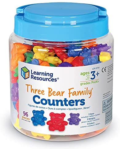 Learning Resources - Three Bear Family Rainbow Counters Toys & Games