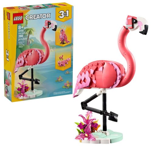 LEGO - 31170 - Creator - Flamingo / Axolotl / Parrot - 288 Pc Toys & Games