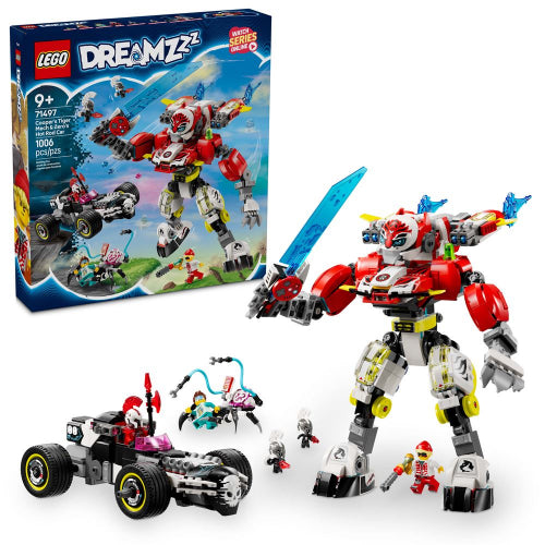 LEGO - 71497 - Dreamzzz - Cooper's Tiger Mech & Zero's Hot Rod Car - 1006 Pc Toys & Games