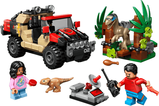 LEGO - 76972 - Jurassic World - Raptor Off - Road Escape - 285 Pc Toys & Games