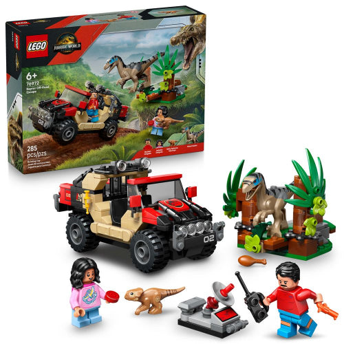 LEGO - 76972 - Jurassic World - Raptor Off - Road Escape - 285 Pc Toys & Games