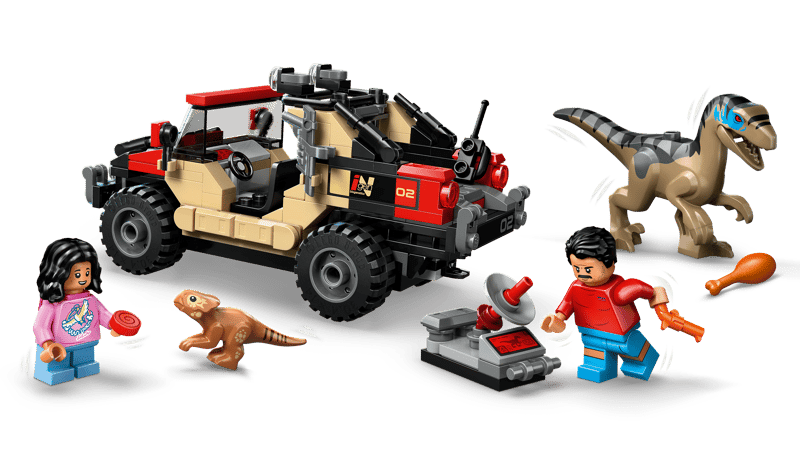 LEGO - 76972 - Jurassic World - Raptor Off - Road Escape - 285 Pc Toys & Games